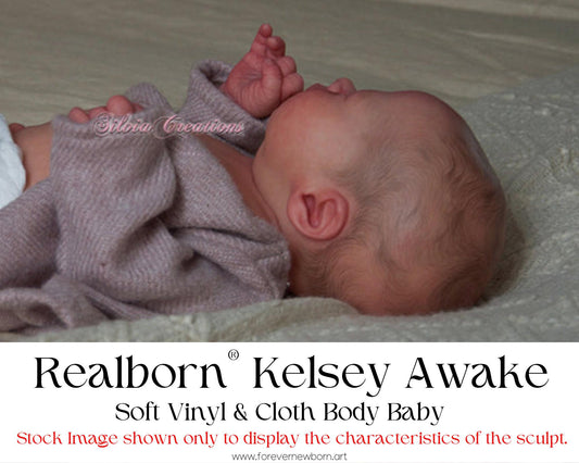 Free Baby Offer ~ Reborn Doll Sale ~ Custom Baby Realborn® Kelsey Awake (19" + Full Limbs)