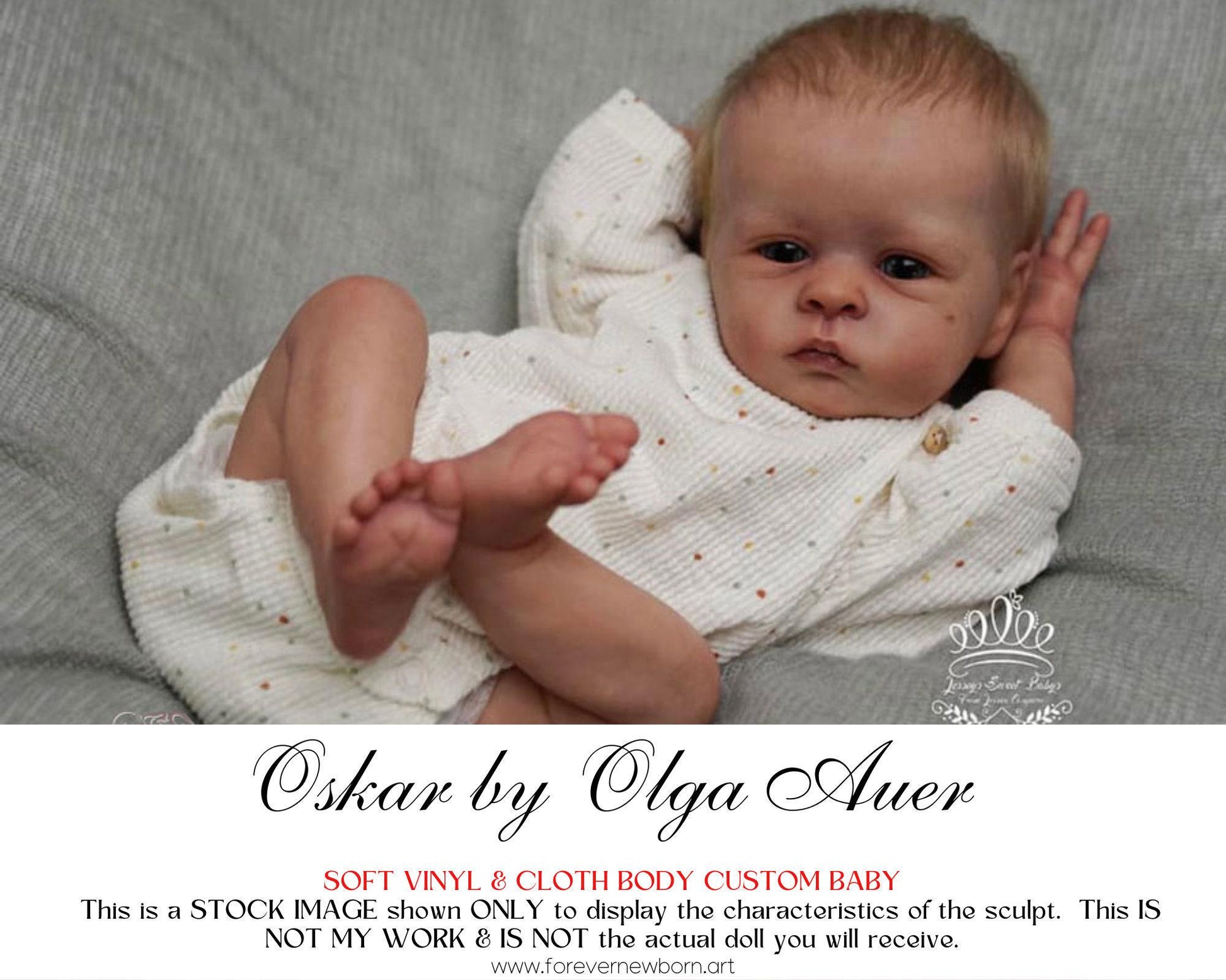Free Baby Offer ~ Reborn Doll Sale ~ Custom Baby Oskar by Olga Auer (21"+Full Limbs)