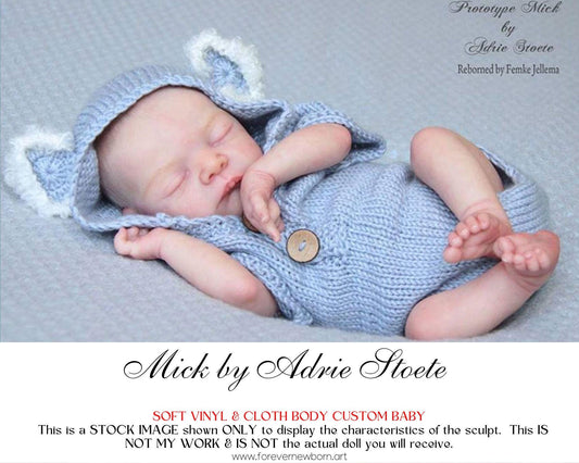 Lifelike Reborn Doll Mick by Adrie Stoete (16"+Full Limbs)