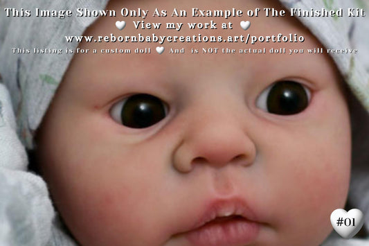 Reborn Baby **Hyper-Realistic** Reborn Doll Benjamin by Adrie Stoete (20" 3/4 Limbs) *Extended Processing - Kit Restocking Soon
