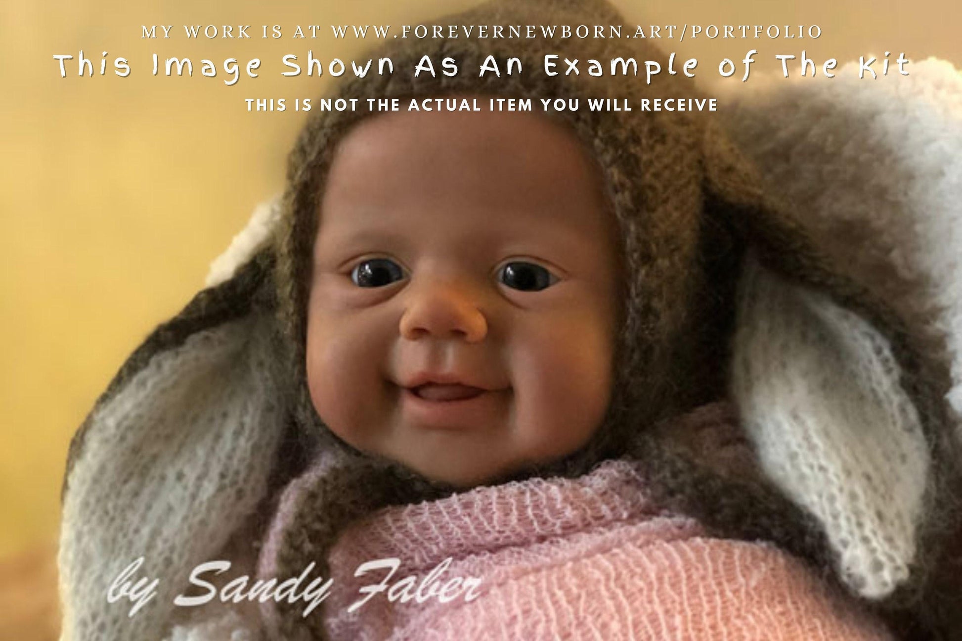 Extremely Realistic Reborn Baby Doll ~ Reborn Baby **Hyper-Realistic** Reborn Doll Evie By Sandy Faber 20" ~ BJD Ball Jointed Doll