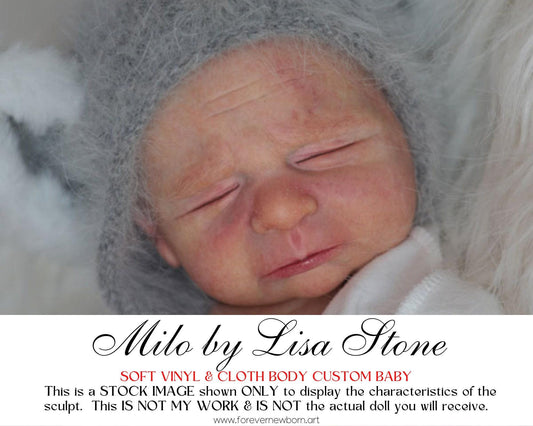 Free Baby Offer ~ Reborn Doll Sale ~ Custom Baby PREEMIE Milo by Lisa Stone (16"+Full Limbs)