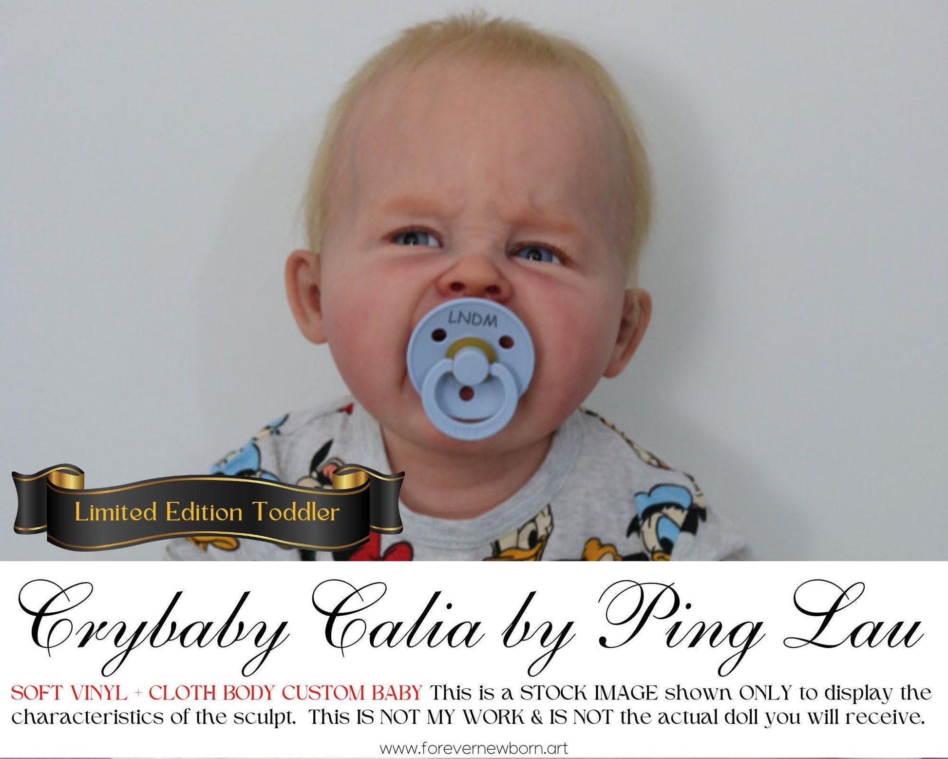 Reborn Baby **Hyper-Realistic** Reborn Doll Crybaby Calia by Ping Lau (28"+Full Limbs)