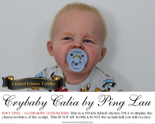 Reborn Baby **Hyper-Realistic** Reborn Doll Crybaby Calia by Ping Lau (28"+Full Limbs)