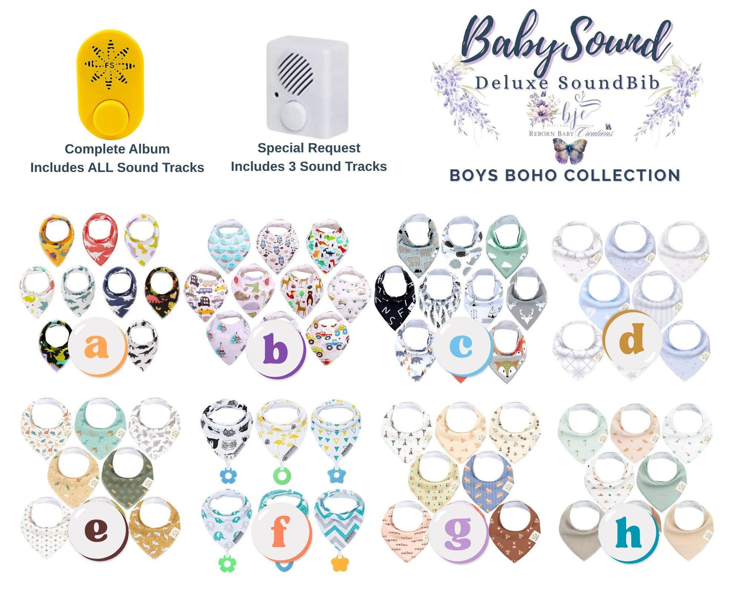 Reborn Doll Voice Box BoHo Style Sound Bib Bandana Shape