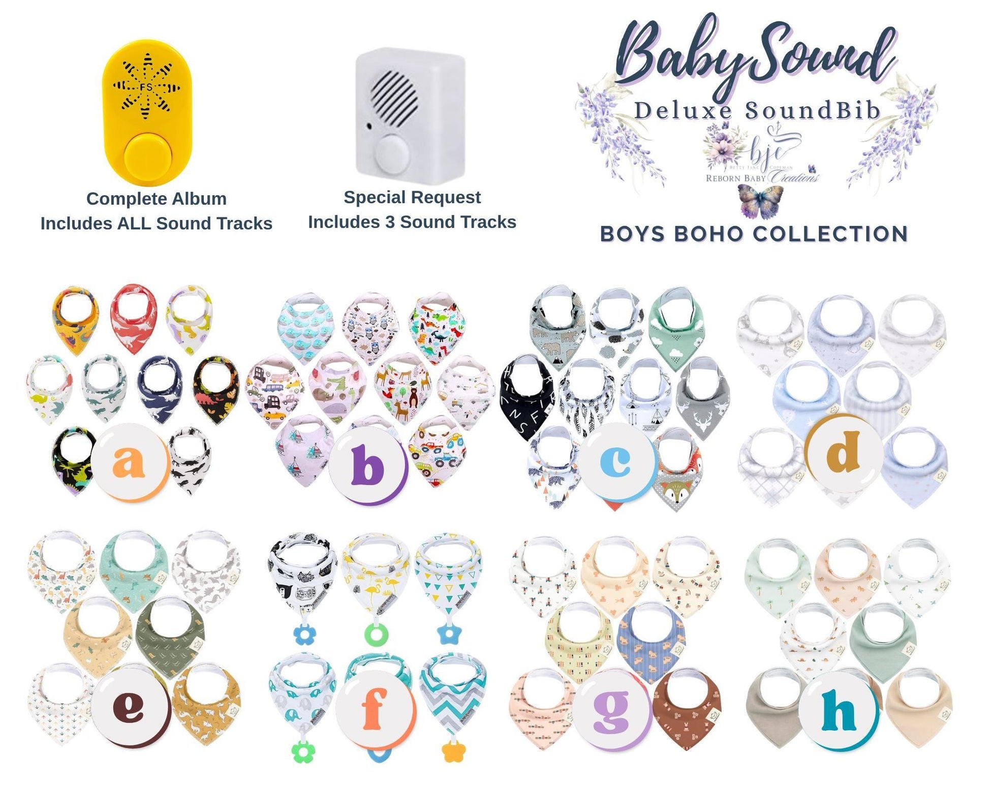 Reborn Doll Voice Box BoHo Style Sound Bib Bandana Shape