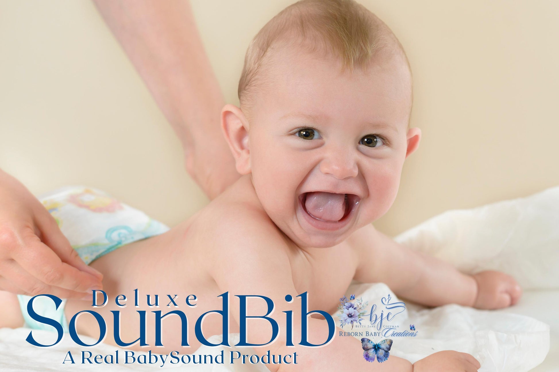 Vintage Style Sound Bib with built in hi-def realistic baby sounds