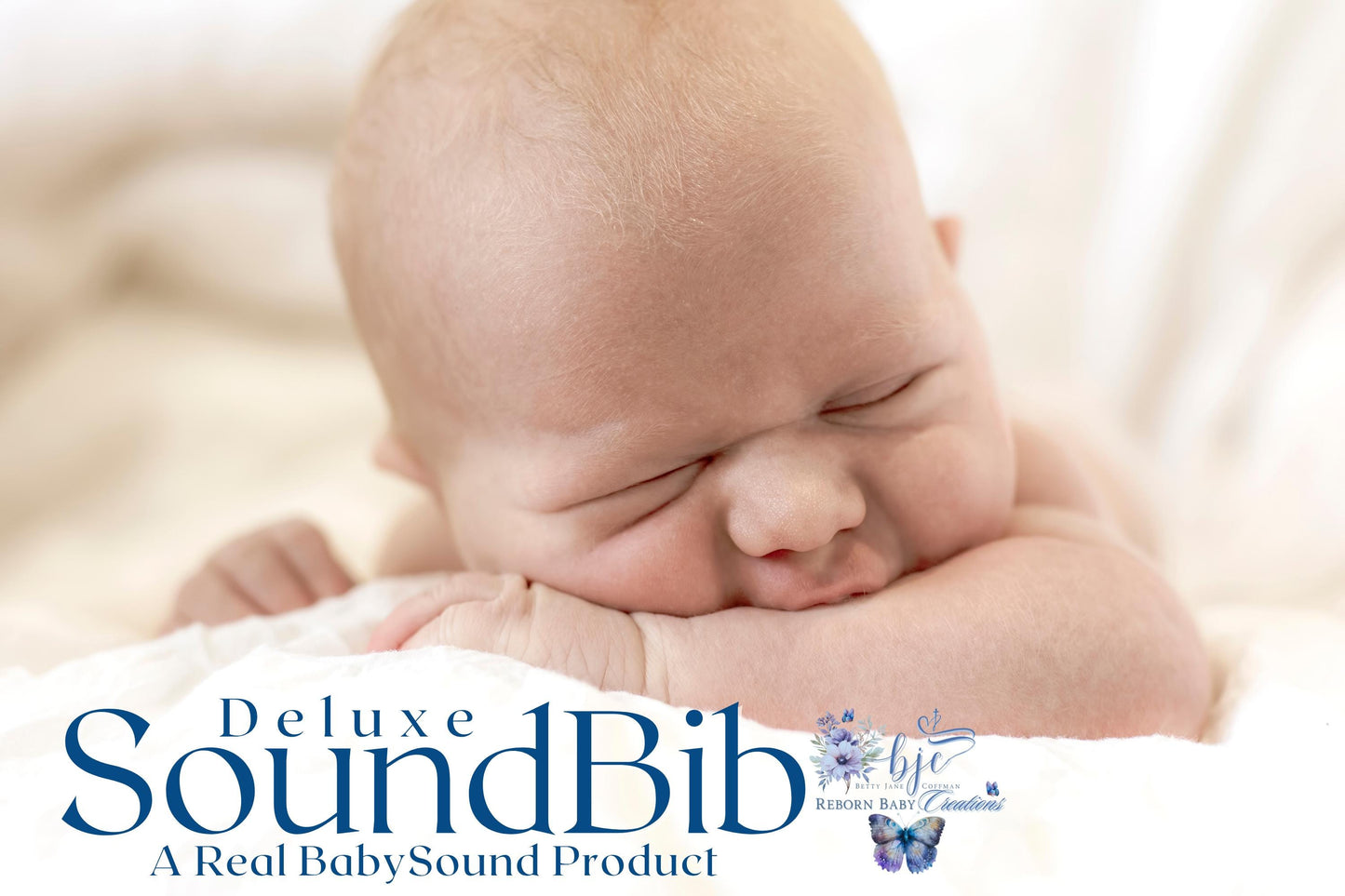 Vintage Style Sound Bib with built in hi-def realistic baby sounds