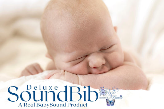 Vintage Style Sound Bib with built in hi-def realistic baby sounds