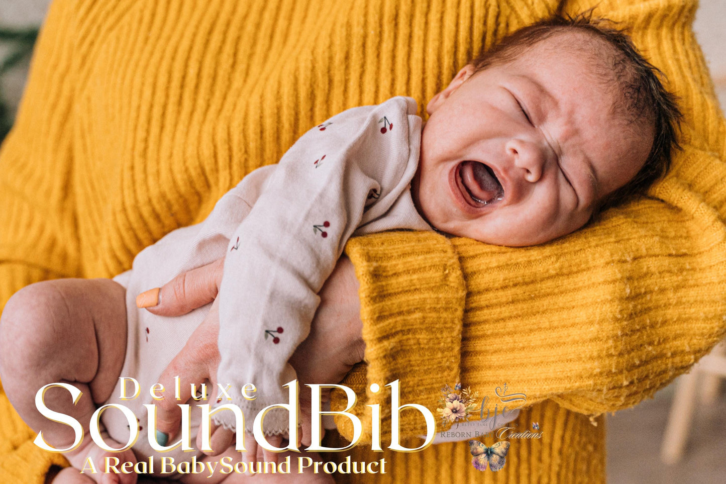 Vintage Style Sound Bib with built in hi-def realistic baby sounds