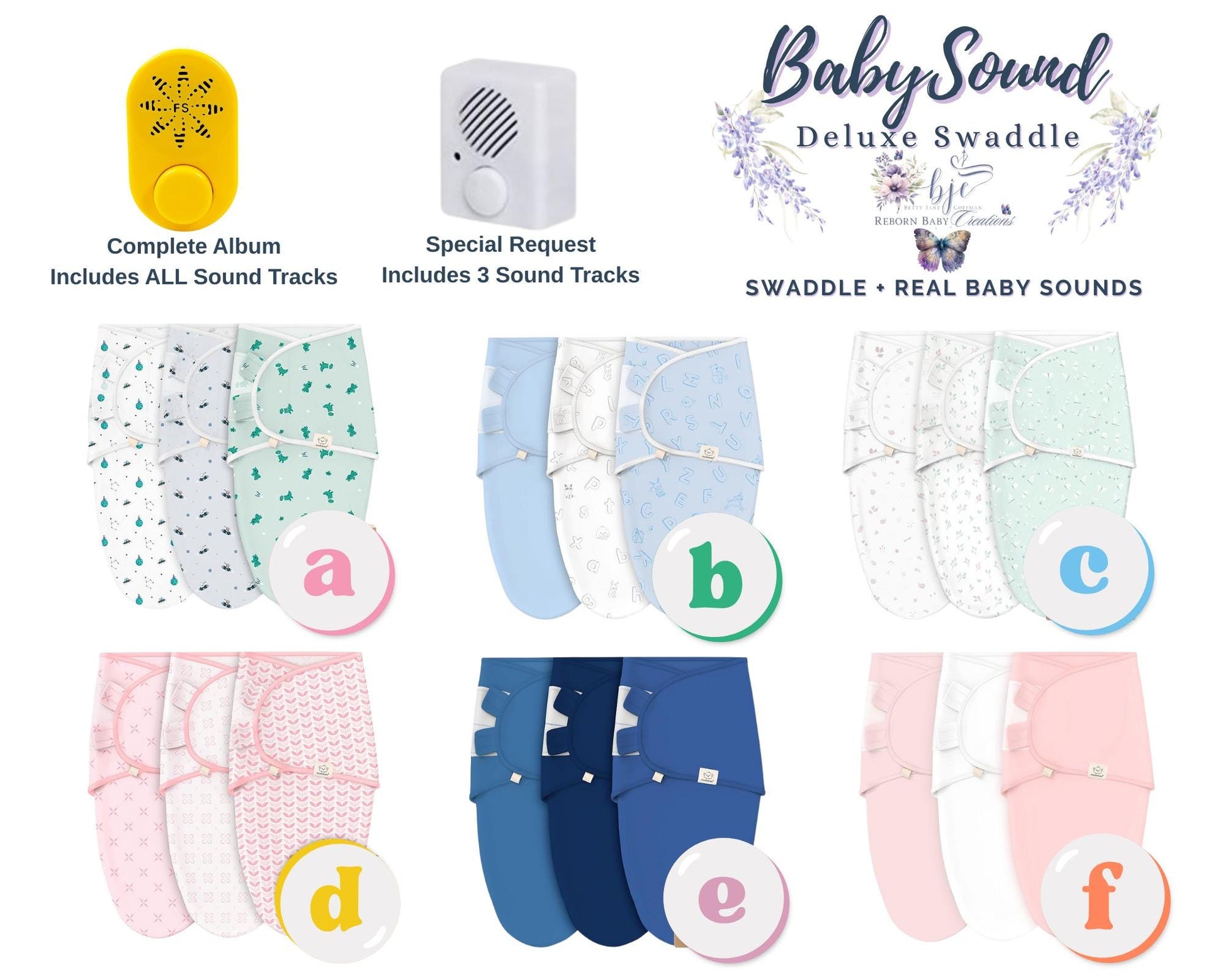 BabySound Swaddle Real Baby Hi-Def Sound ***This is NOT a DOLL!
