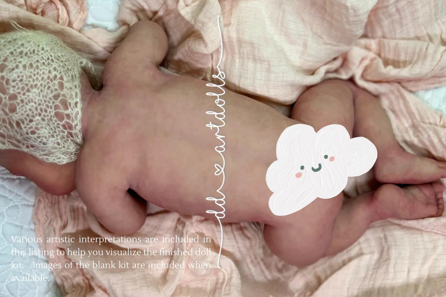 Super Soft Silicone Baby: Emma by Dawn Donofrio, Opened Mouth. 21 Inches 8lbs 4 oz.