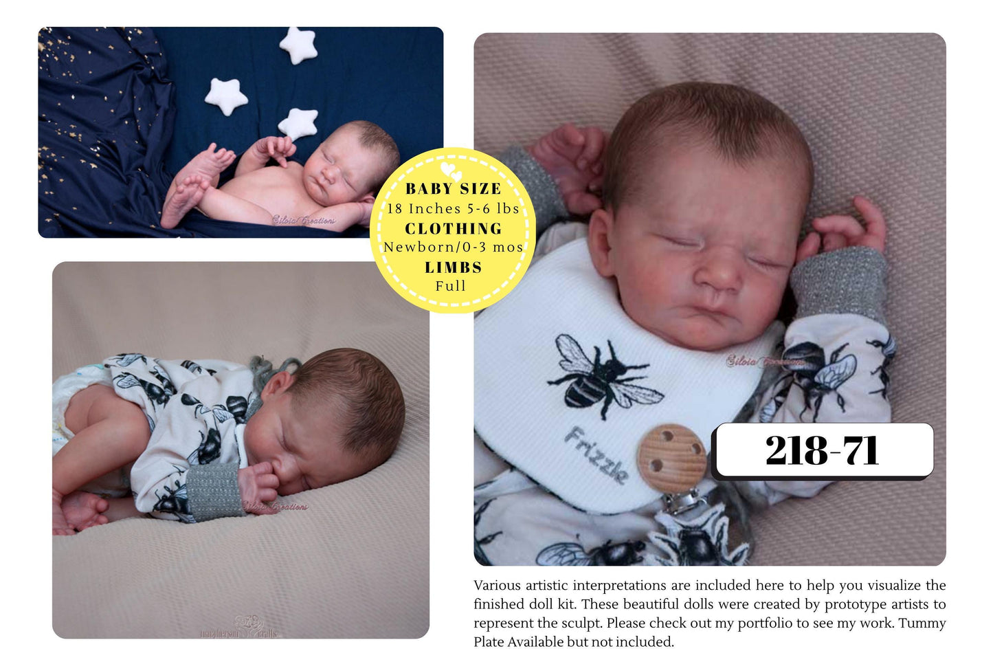 LE 600 ~ Frizzle by Severine Piret ~ Limited Edition (18"+Full Limbs)