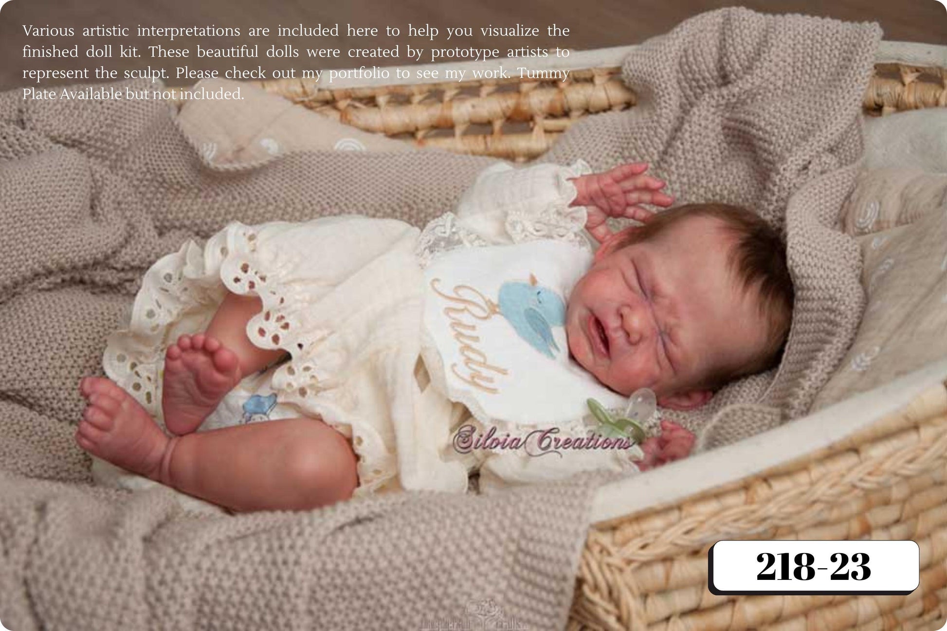 Reborn Baby Rudy by Severine Piret (19"+ Full Limbs)