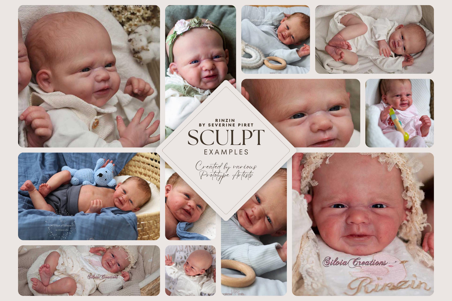 Reborn Baby Rinzin by Severine Piret (19"+ Full Limbs)