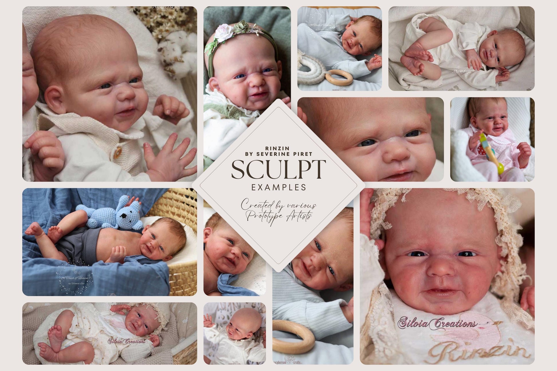 Reborn Baby Rinzin by Severine Piret (19"+ Full Limbs)