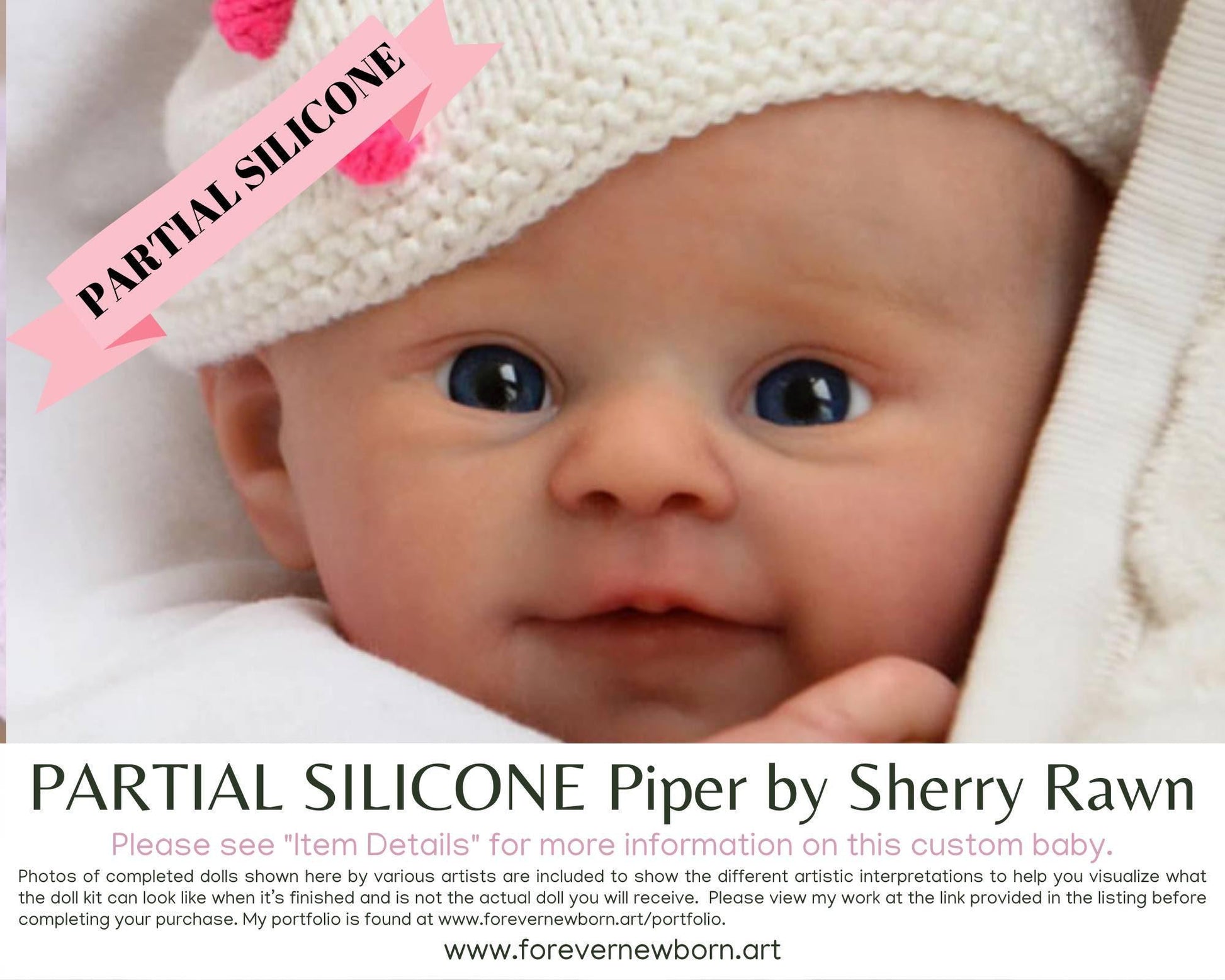 Reborn Baby Doll: Piper by Sherry Rawn, Full Limbs, Cloth Body
