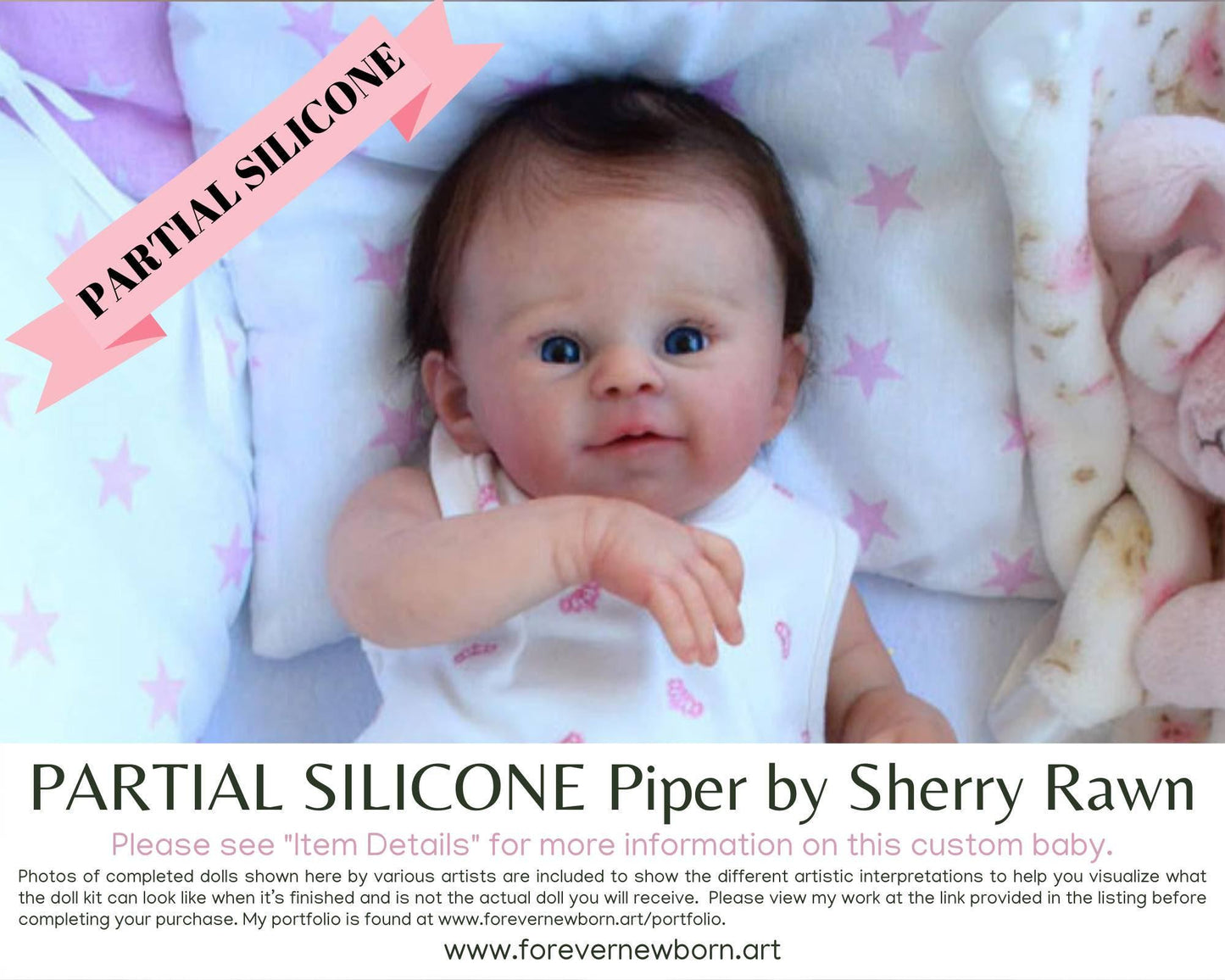 Reborn Baby Doll: Piper by Sherry Rawn, Full Limbs, Cloth Body