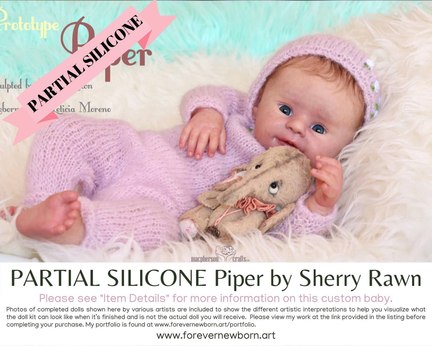 Reborn Baby Doll: Piper by Sherry Rawn, Full Limbs, Cloth Body