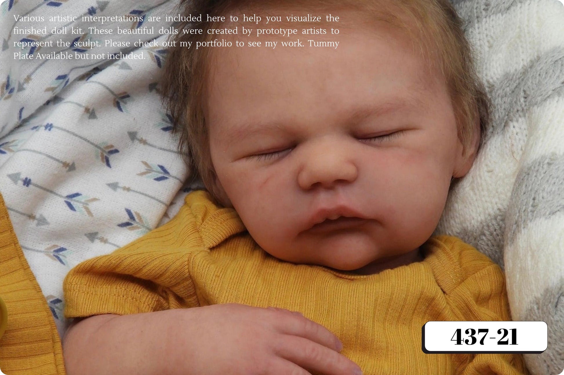 Full Silicone Baby Kaillie/Kellan Asleep (19.5 inches 7lbs 6oz)