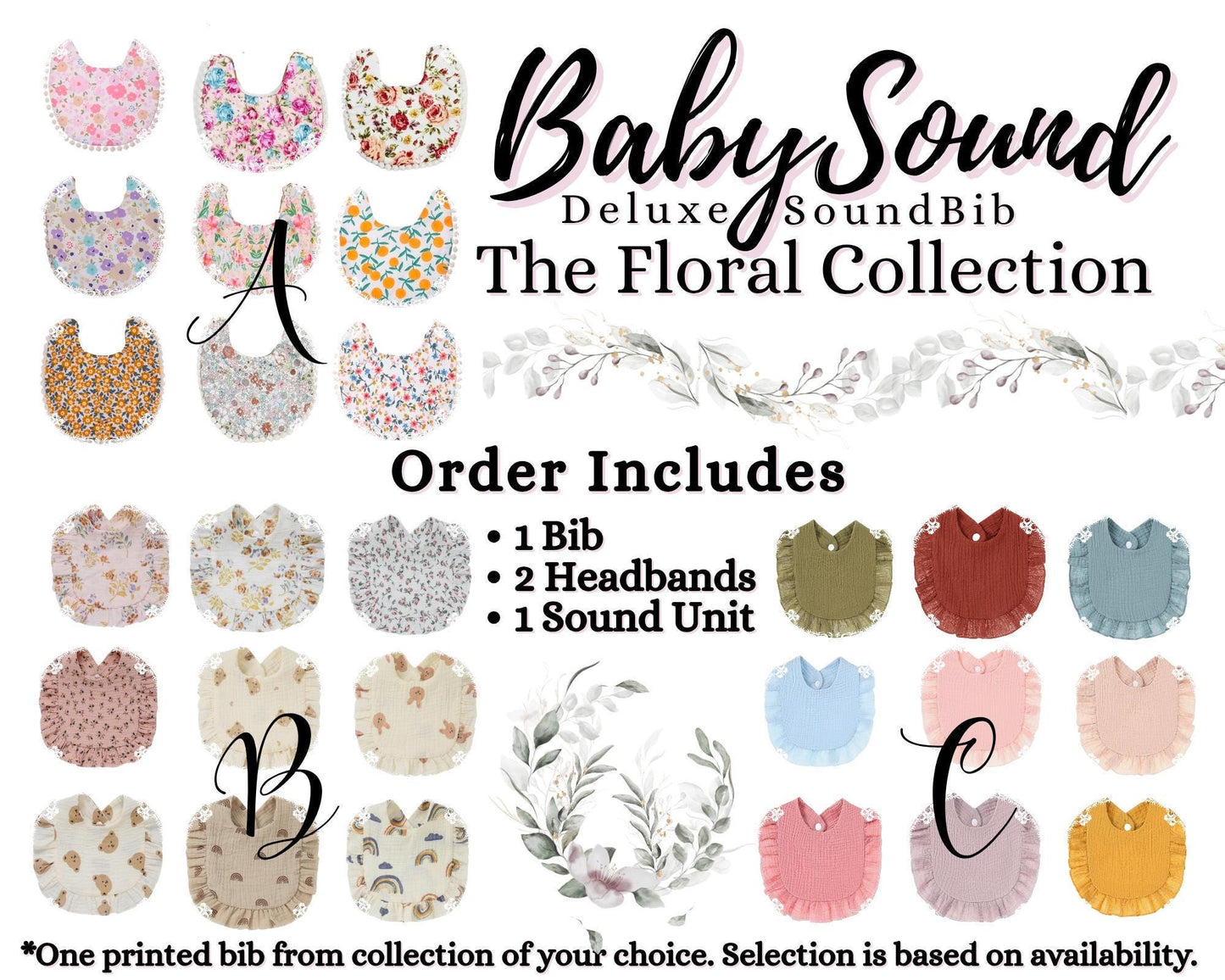 BabySound Bib: Real Baby Sounds In A Sweet Bib! Fun For Interactive Play. Doll Not Included.
