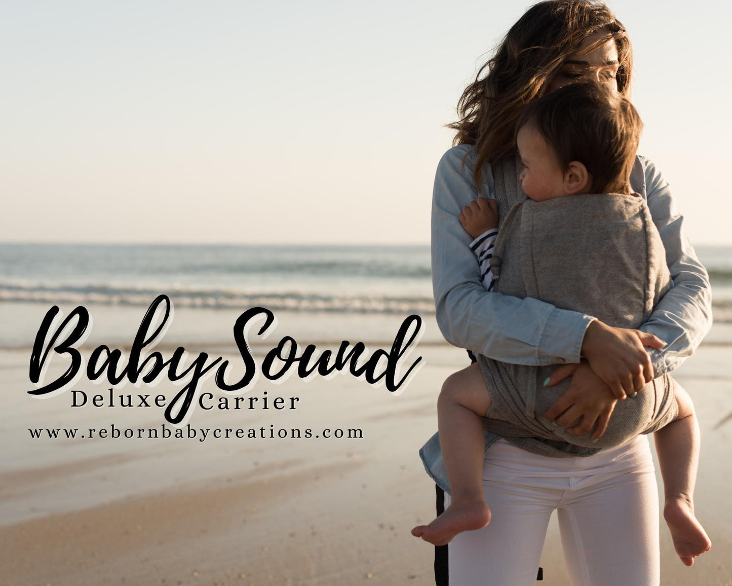 BabySound Carrier: Real Baby Sounds in a Front Baby Carrier for Fun For Interactive Reborn Play. Doll Not Included.