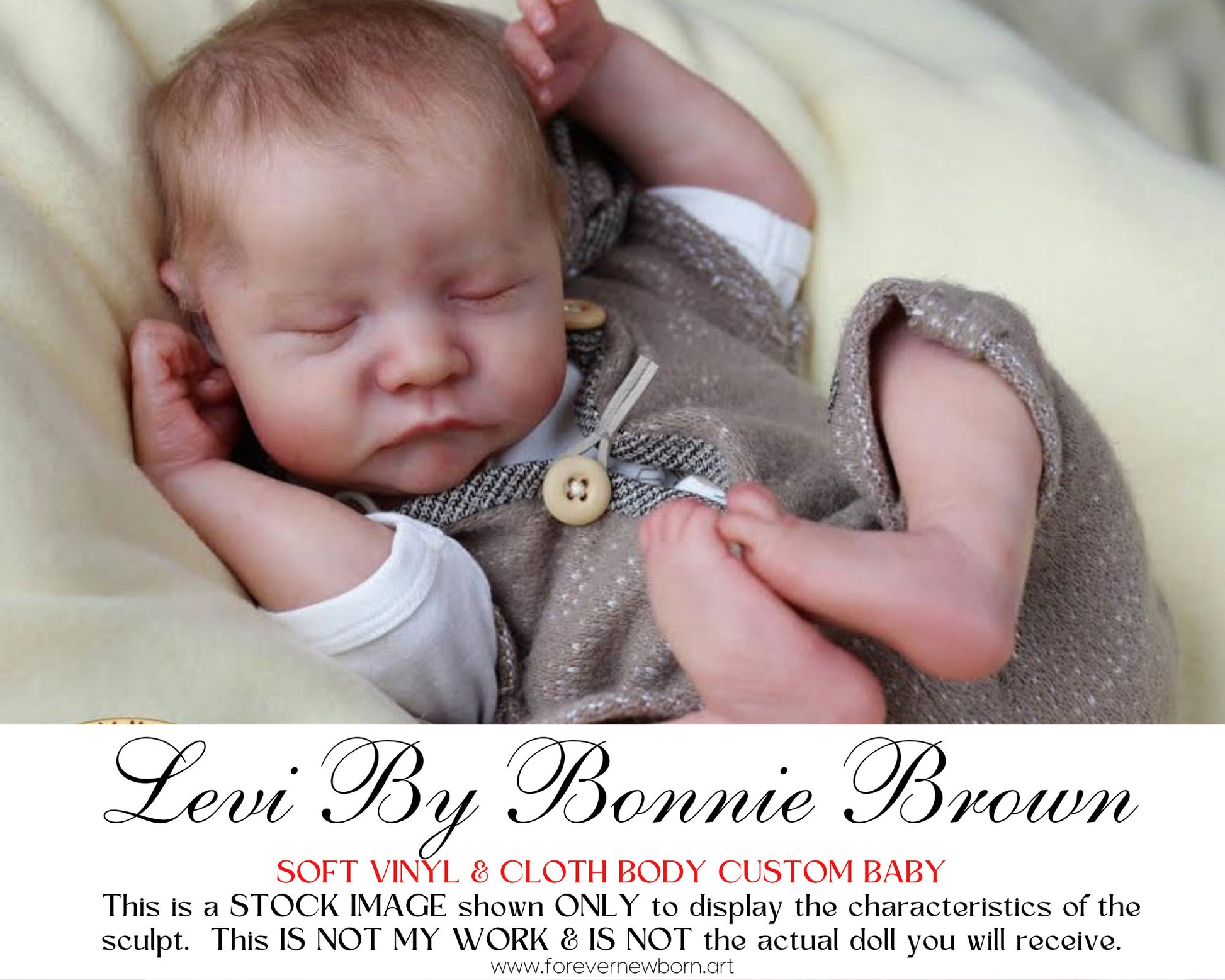 Ultra-Realistic ReBoRn BaBy ~ Levi by Bonnie Brown **Examples Of My Work Included (21 Inches w/ bent legs + Full Limbs)