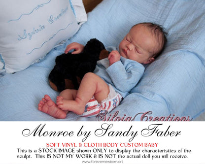 Ultra-Realistic ReBoRn BaBy ~ Monroe by Sandy Faber **Examples Of My Work Included (20"+3/4 Limbs)