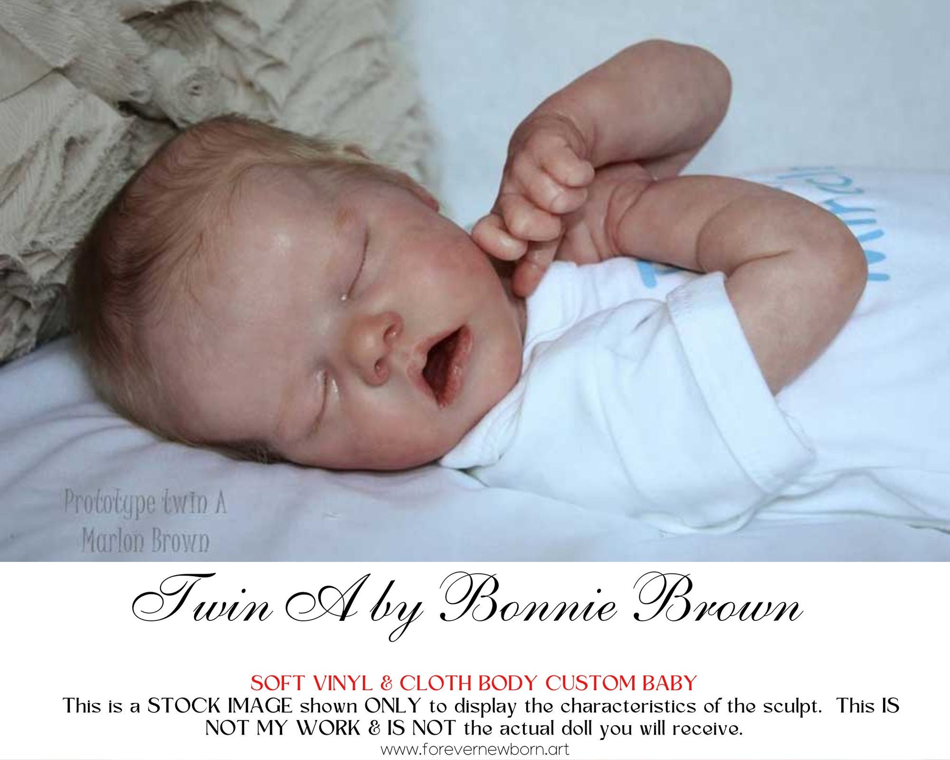 Ultra-Realistic ReBoRn BaBy ~ Twin A by Bonnie Brown **Examples Of My Work Included (17"+3/4 Arms Full Legs)