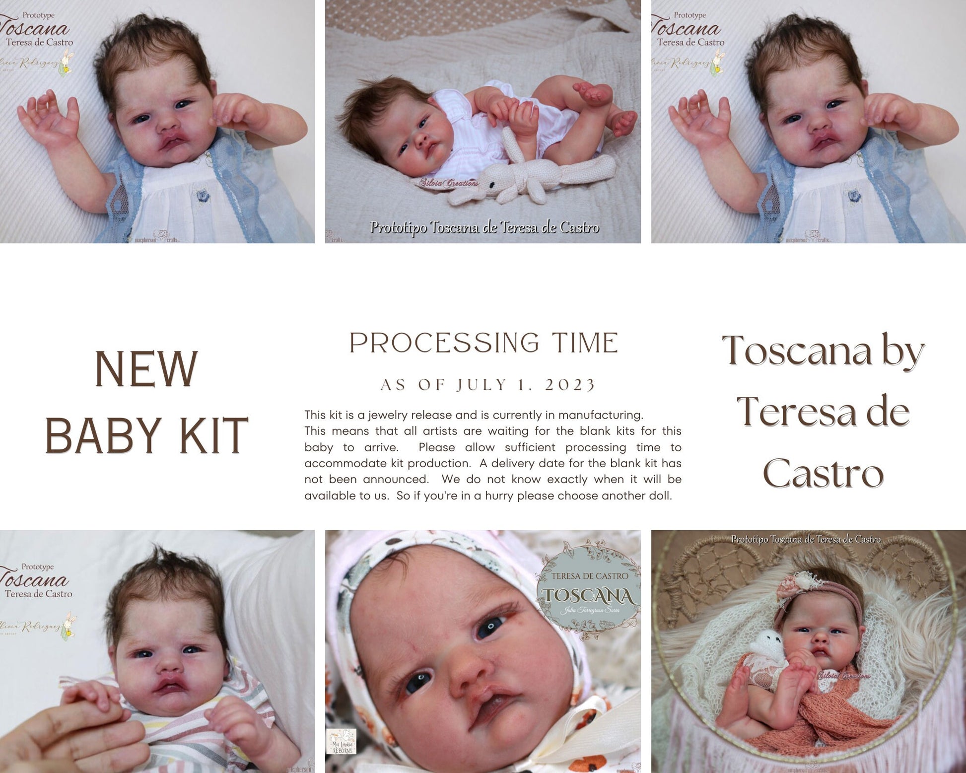 Ultra-Realistic ReBoRn BaBy ~ Tuscany by Teresa de Castro **Examples Of My Work Included (17"+Full Limbs)