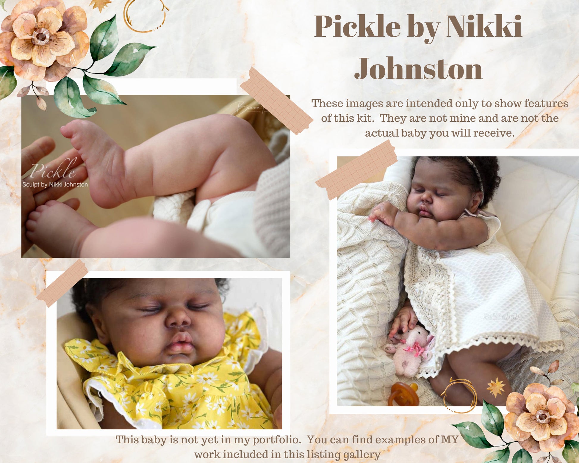 Chunky Reborn Baby ~ Ultra Realistic ~ Custom ~ NEW SCULPT ~ Pickle by Nikki Johnston (24"+Full Limbs)