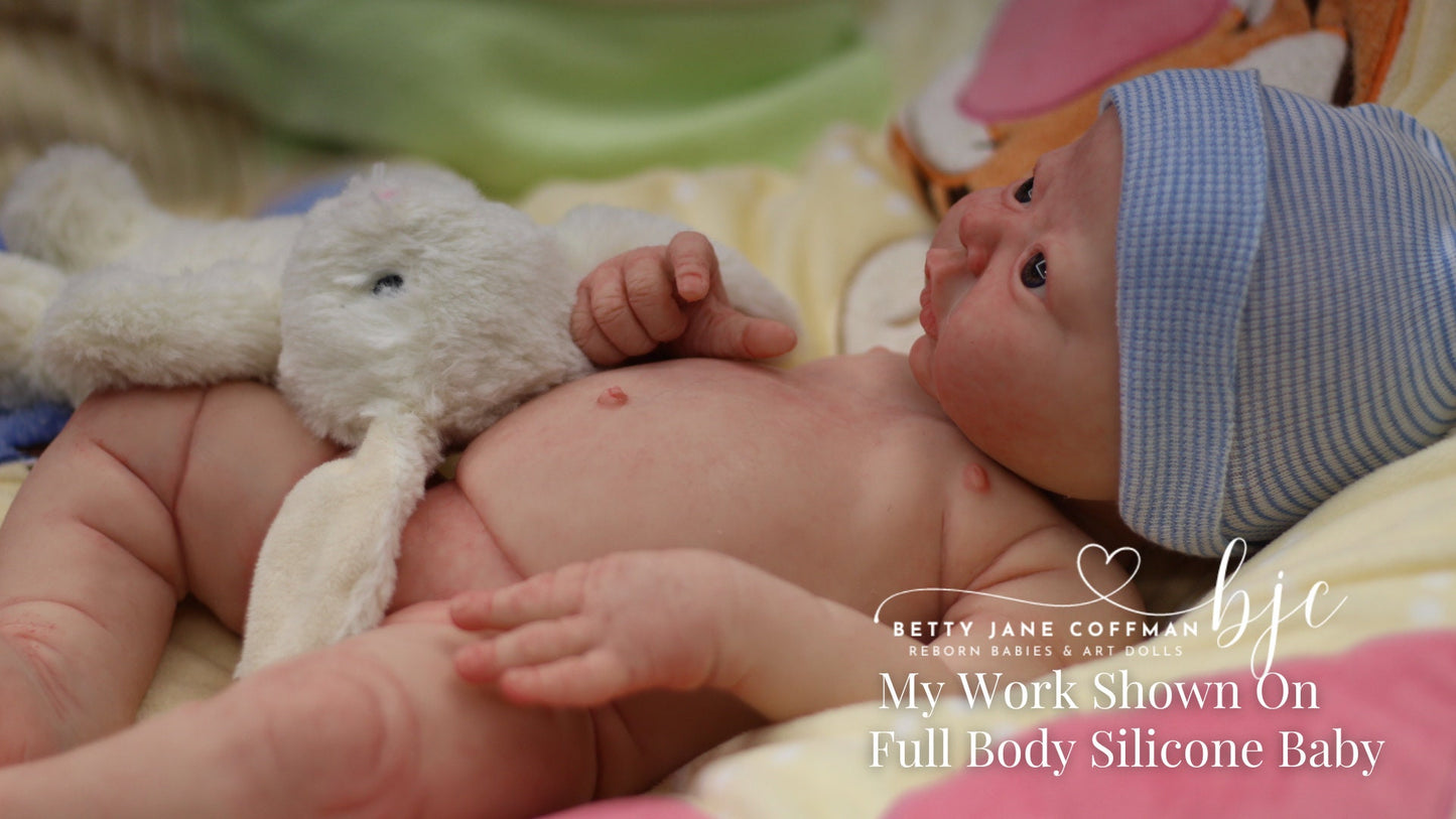Full Body Silicone Baby Leilani by Laurie Sullivan Roy (19 inches 7.5 lbs) *includes pictures of my own work in silicone.