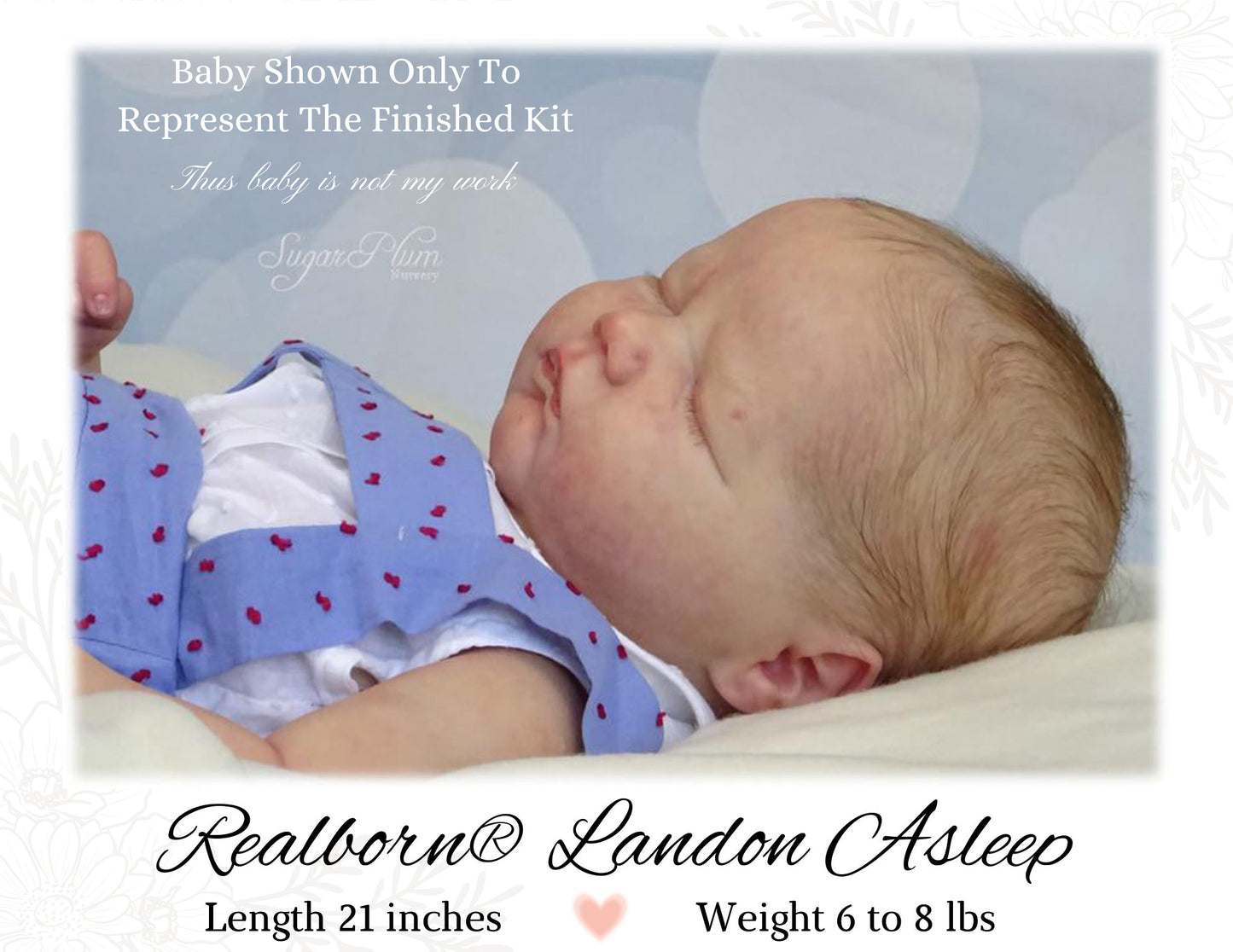 Ultra-Realistic Realborn® Landon Asleep **Examples Of My Work Included (21"+Full Limbs)
